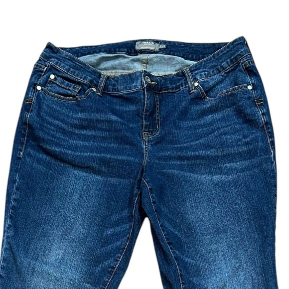 Torrid Boyfriend‎ Straight Vintage Stretch Denim Jeans Size 16R Dark Wash Casual - Picture 2 of 7